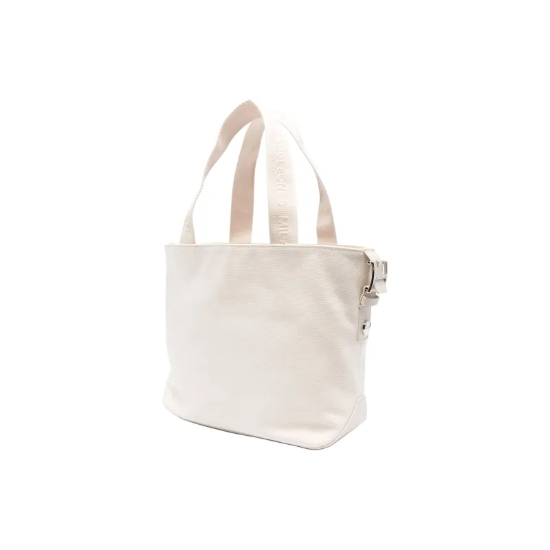 HOGAN Fabric Tote Bag, Shopping Bag, Handbag Medium Size Women's White-1