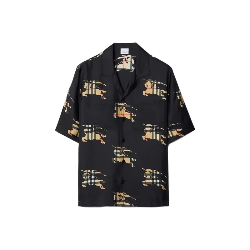 Burberry Shirts Men Black-0