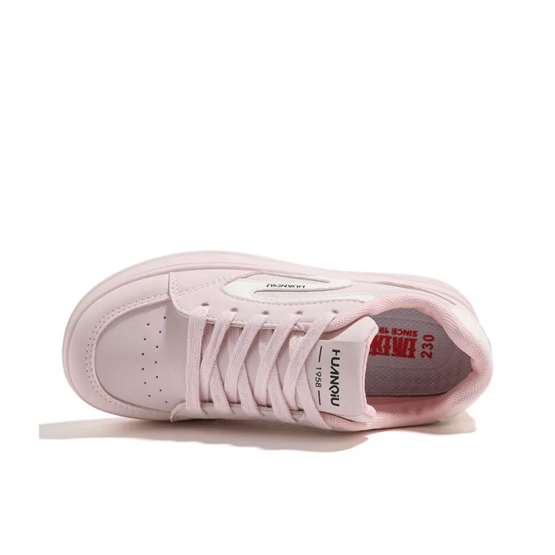 HUANQIU Anti Slip And Wear Resistant Height Increasing Low Top Skateboard Shoes Women's-12