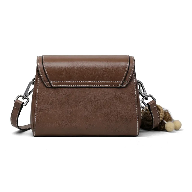 PT'SON Synthetic Leather Small Square Bag, Underarm Shoulder Bag, Crossbody Bag Regular Women's Coffee-3