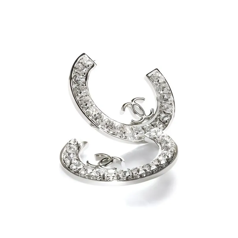 CHANEL Earrings Women's Silver-1