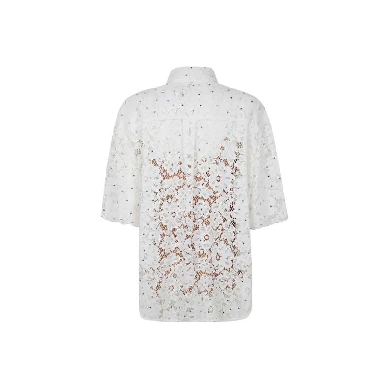 MICHAEL KORS Studded Lace Shirt-1