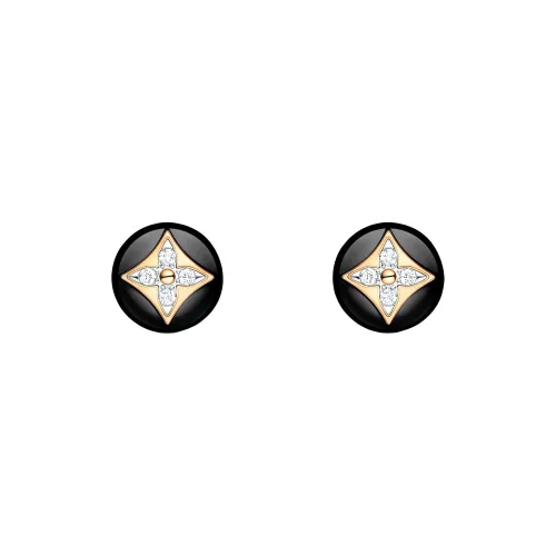 LOUIS VUITTON Stud Earrings Women's Black