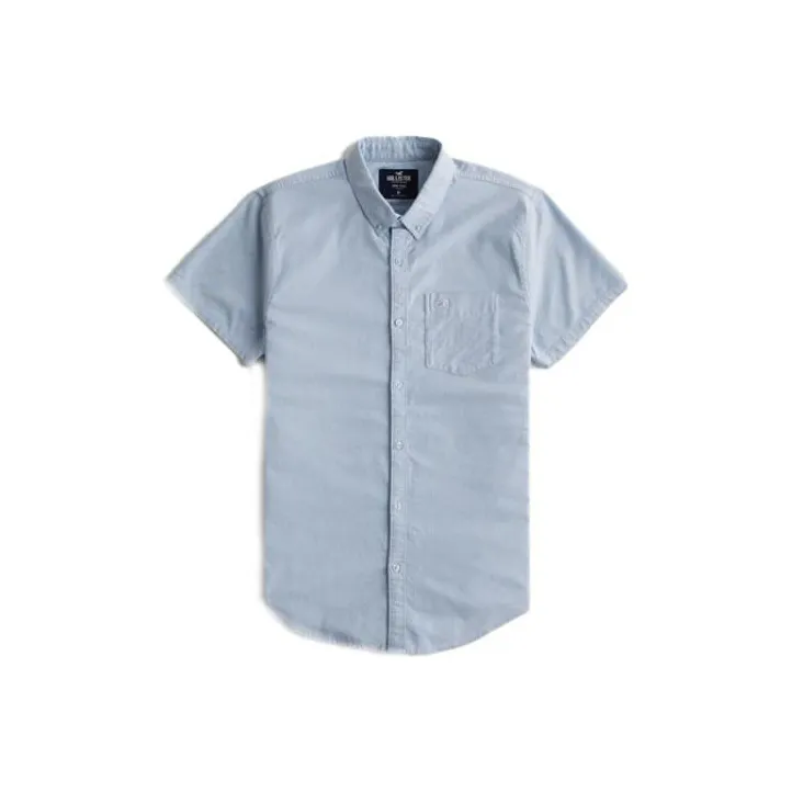 Hollister Shirts Men Light Blue-0