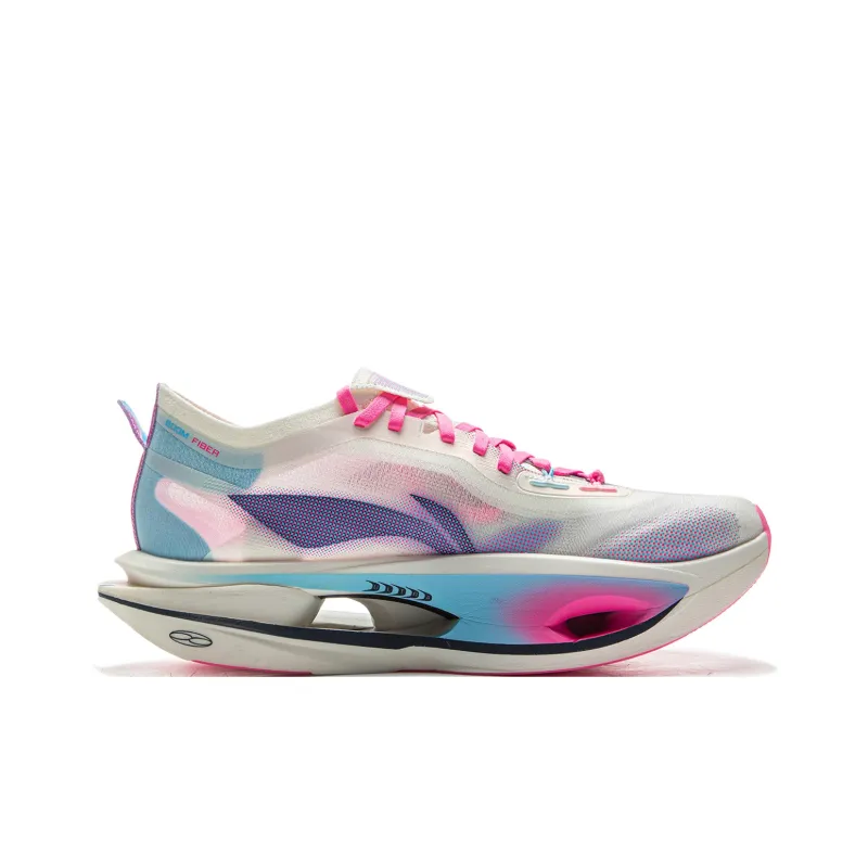 LiNing Feidian 5 ULTRA Cushioning, Slip Resistant, Rebound Low Top Running Shoes Unisex Pink Blue Mismatched-3