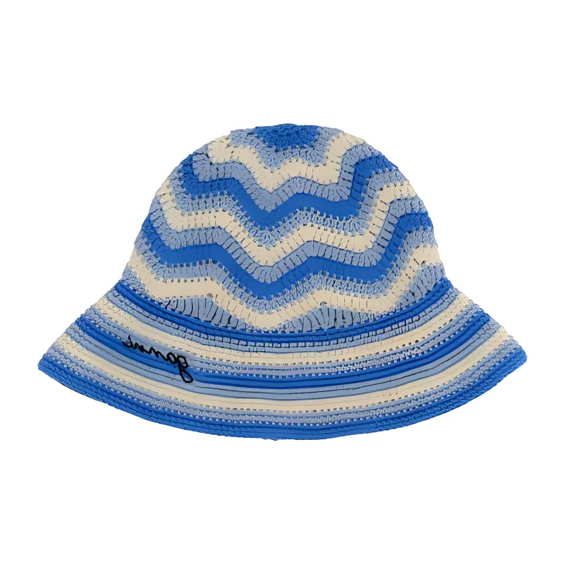GANNI Organic Cotton Bucket Hats Women's Blue-0