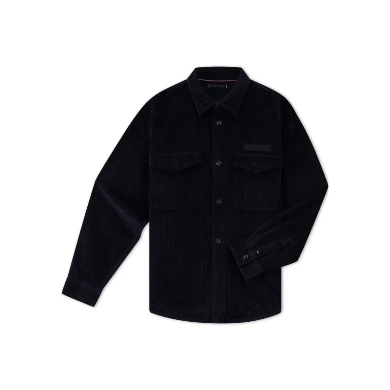 Tommy Hilfiger Rubberised logo Corduroy Overshirt-0