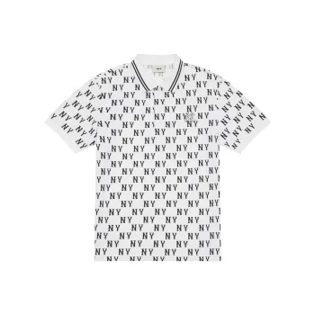 MLB MONOGRAM Collection New York Yankees SS24 Polo Shirt Unisex Ivory White