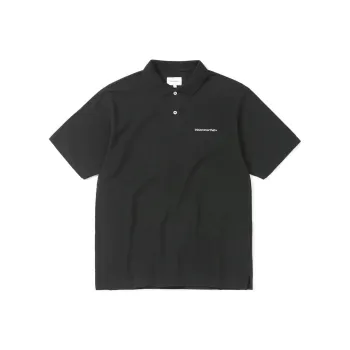 Thisisneverthat SS24 T Logo S/S Jersey Polo Shirt Unisex Black