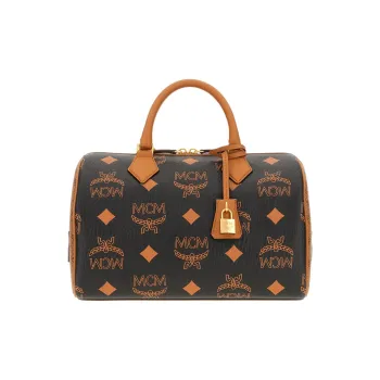 MCM All Over Logo Printed Shoulder Bag