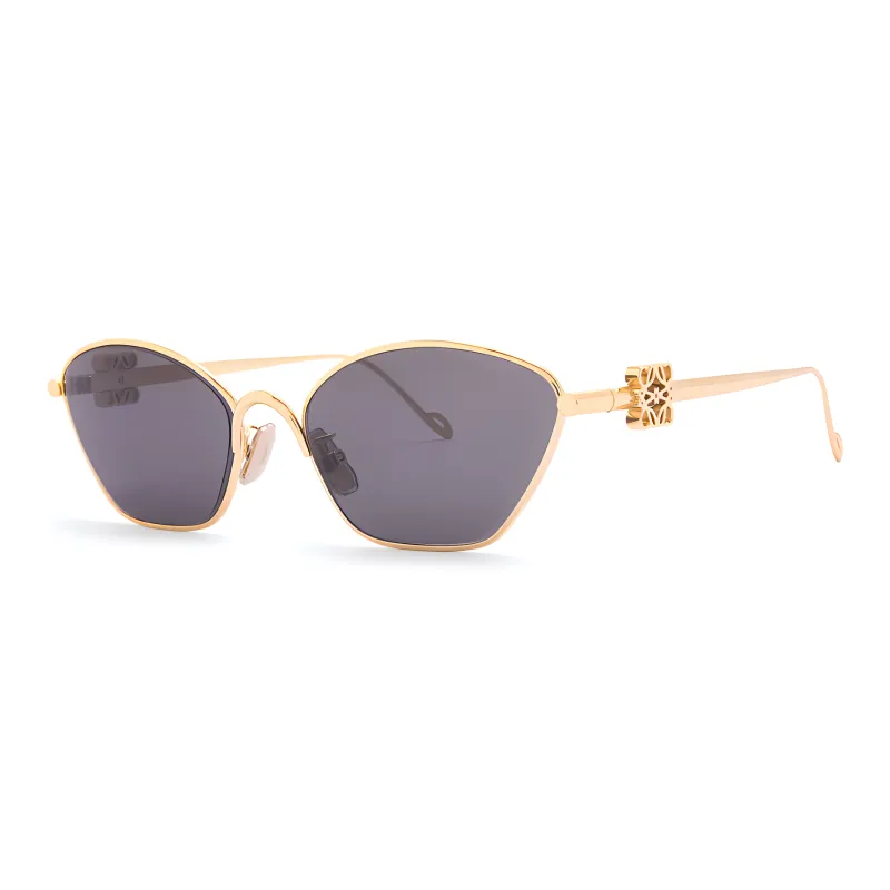 LOEWE Alloy Irregular Shape Sunglasses Women's Gold-0