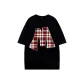 Black Plaid M Letter