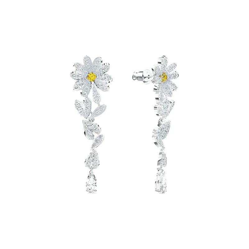 Swarovski Eternal Flower Earrings Women's Yellow-2