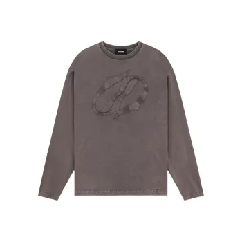 WE11DONE SS25 T Shirt Unisex Charcoal Gray