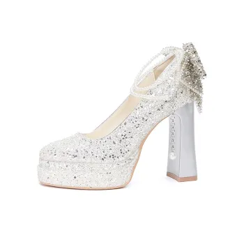 HKCP Chunky Heel High Heels Women's