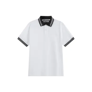 VERSACE JEANS COUTURE Logo embroidered Cotton Polo Shirt
