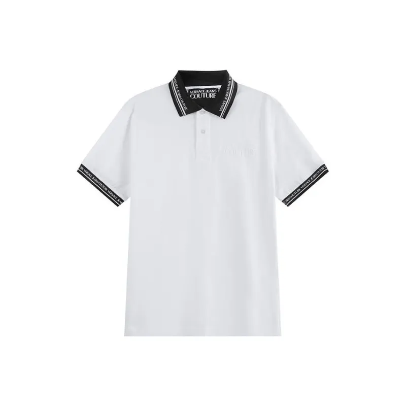 VERSACE JEANS COUTURE Logo embroidered Cotton Polo Shirt-0