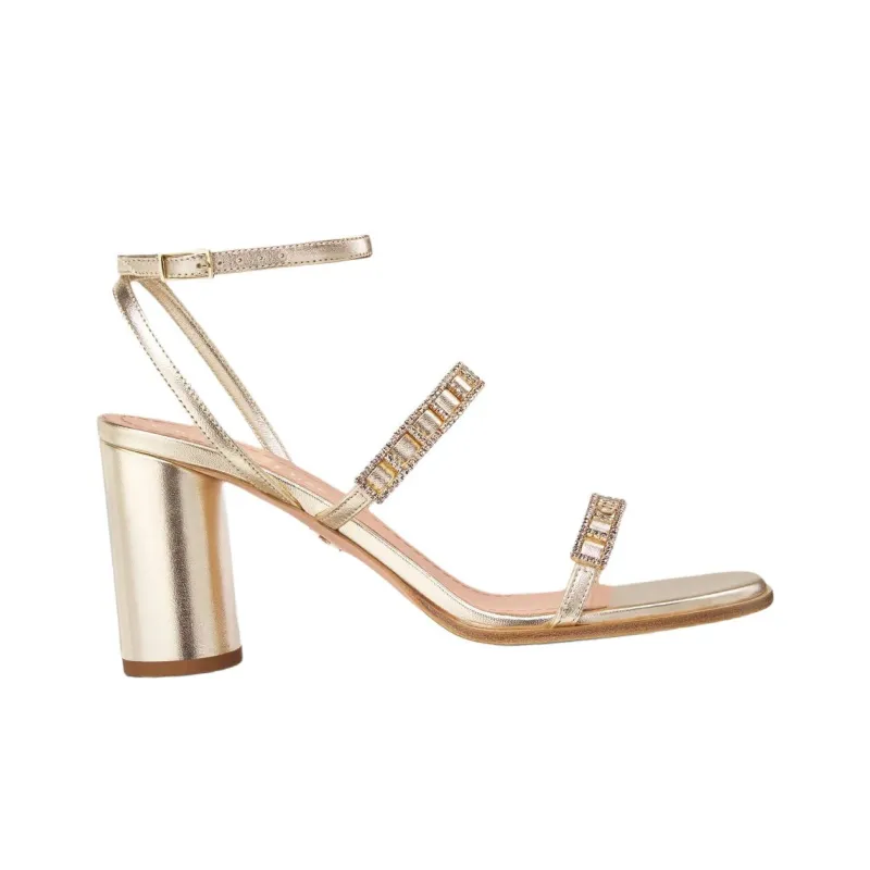 DIOR Diorissime One Strap Sandals 8cm Women's Gold-1