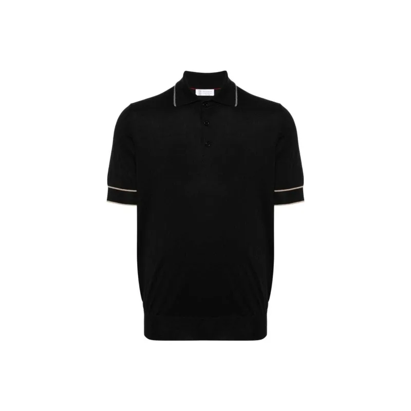 Brunello Cucinelli SS24 Polo Shirt Men's Black-0
