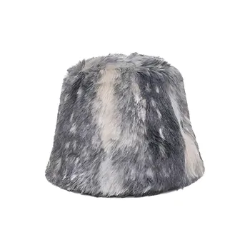 MUSTKOO Rabbit Fur Blend Bucket Hats Unisex