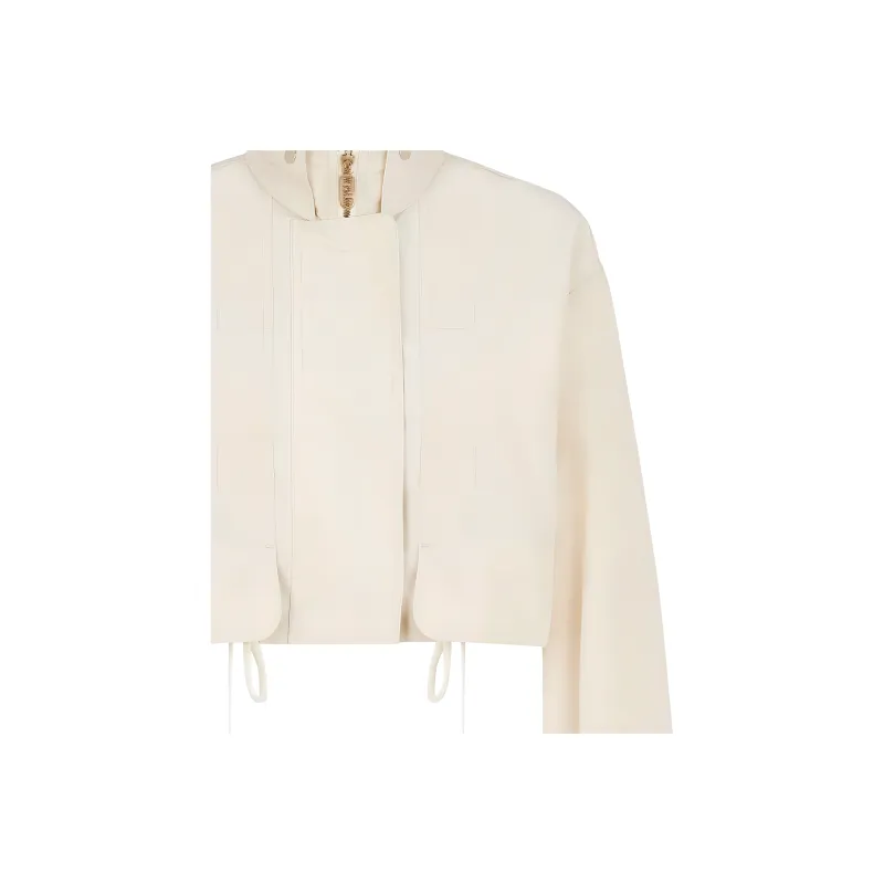 FENDI Stand up Collar Cropped Jacket-5