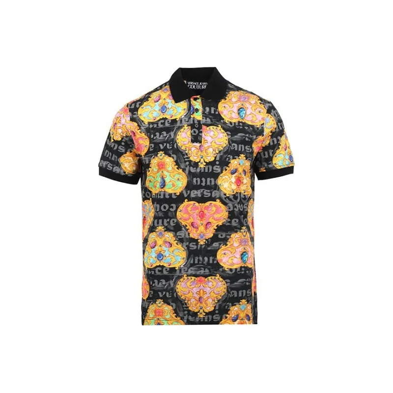 VERSACE JEANS COUTURE SS24 Polo Shirt Men's Black-0
