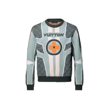 LOUIS VUITTON Quilted Cotton Blend Crewneck