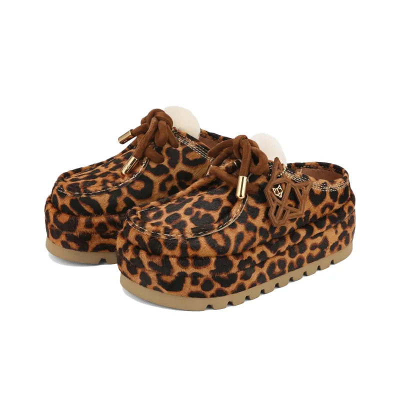 Naked Wolfe Abrasion Resistant Wrap toe Slippers Women's Leopard Print-1