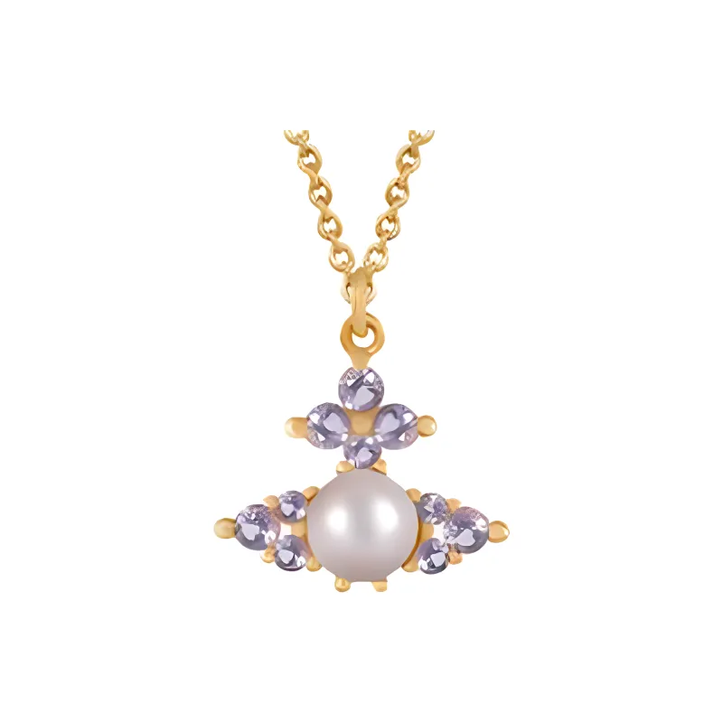 Vivienne Westwood Glass Necklaces Women's Gold-2