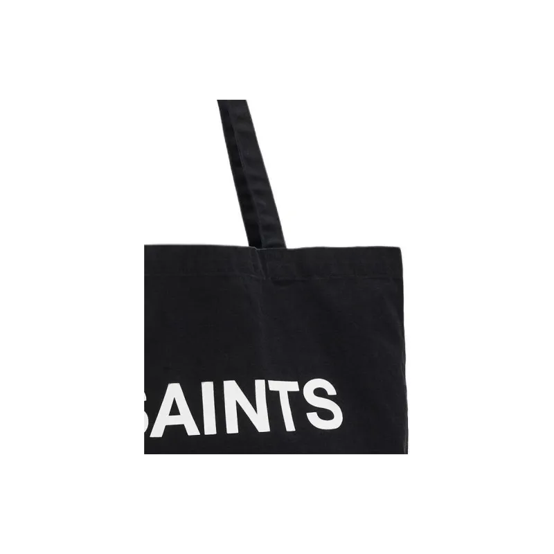 ALLSAINTS Cotton Tote Bag, Shopping Bag, Shoulder Bag Regular Men's Black-4