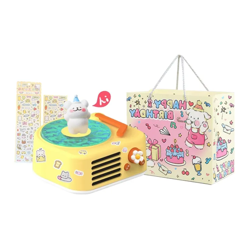 IDEAMAN DIY Dog Sticker Set With Mini Speaker, Cute Light Up Figurine, Gift Box Set-2