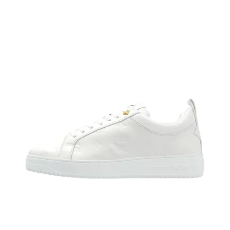 MCM Low Top Skateboard Shoes Unisex White-0