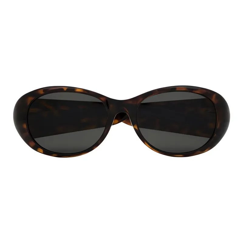 SAINT LAURENT Injection Molded Recycled Acetate Oval Sunglasses Women's Tortoiseshell-1