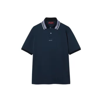 GUCCI Logo embroidered Polo Shirt