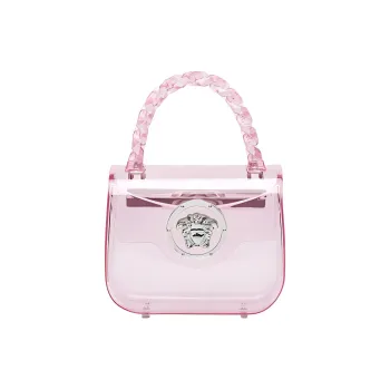 VERSACE La Medusa Acrylic Shoulder Bag, Crossbody Bag, Handbag Mini Women's Light Pink Red