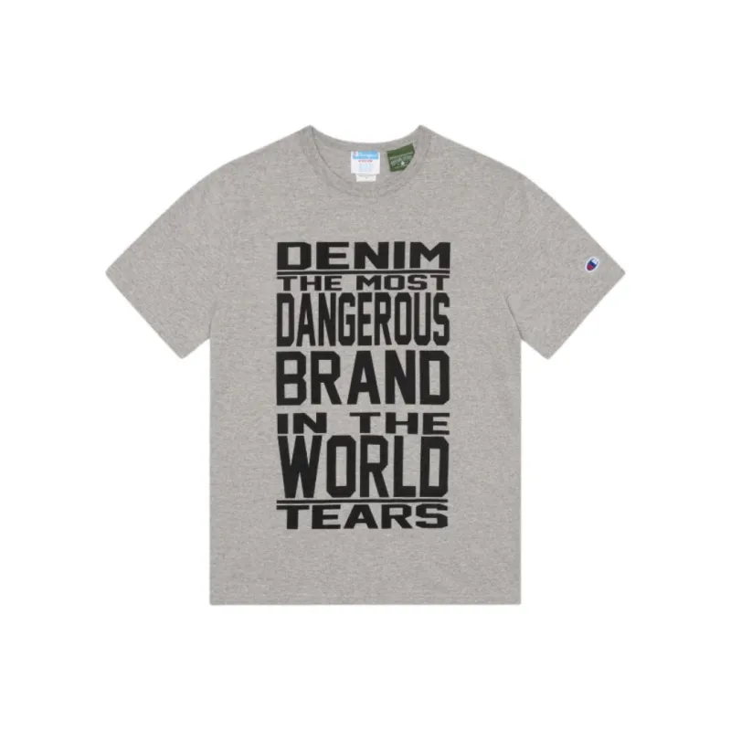 Champion X Denim Tears T Shirts Unisex Gray-0