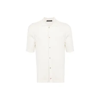 Tagliatore Jesse Pointelle-knit Polo Shirt