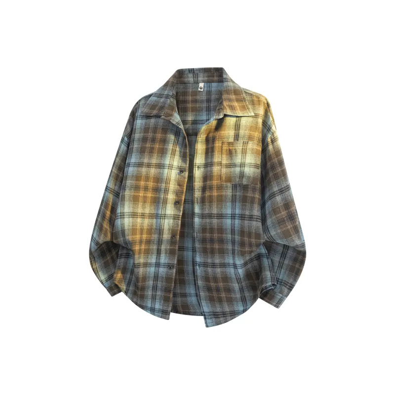 YATSI Shirt Unisex Black White Plaid-2