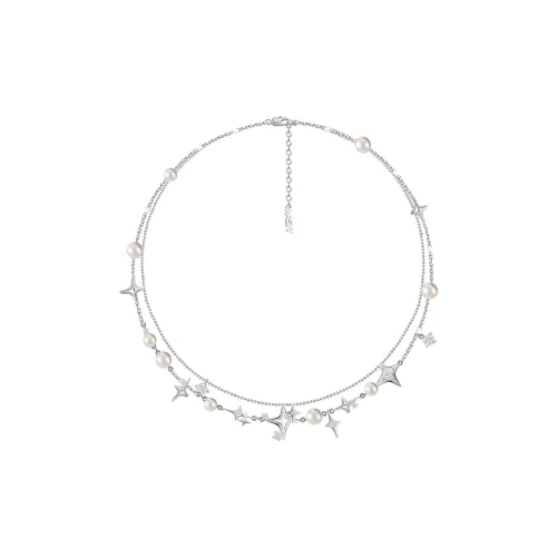 Masw Synthetic Cubic Zirconia Imitation Pearls Necklaces Women's