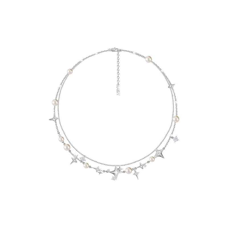 Masw Synthetic Cubic Zirconia Imitation Pearls Necklaces Women's-0