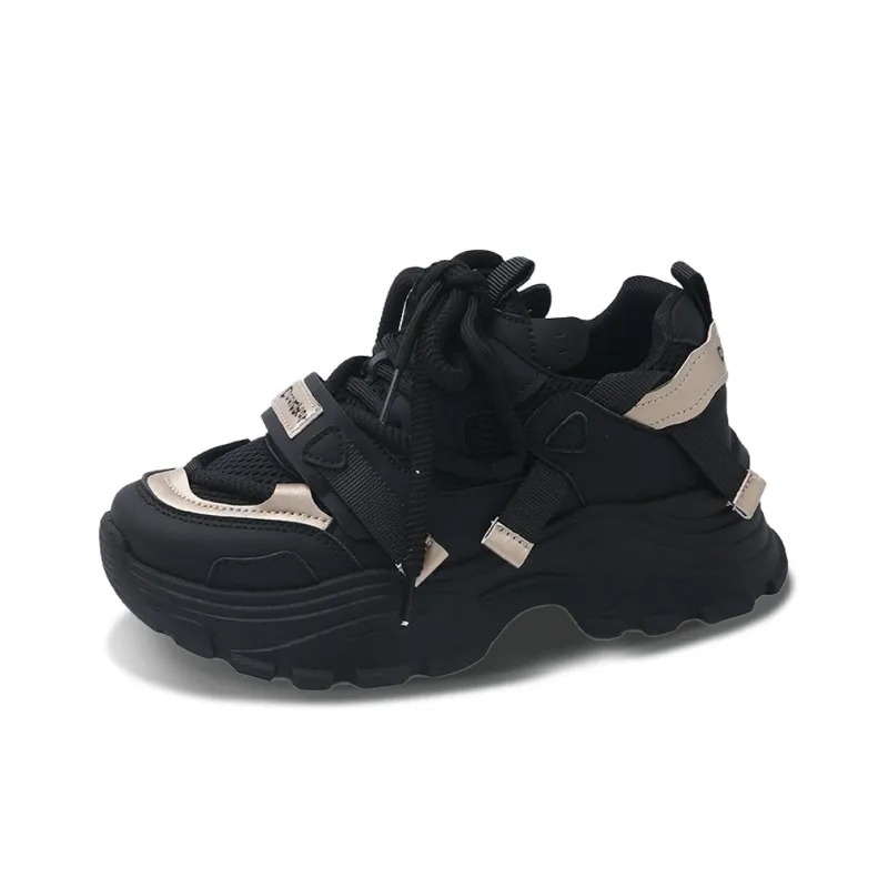 Budding Bear Anti Slip And Wear Resistant Height Increasing Low Top Chunky Sneakers Women's-5