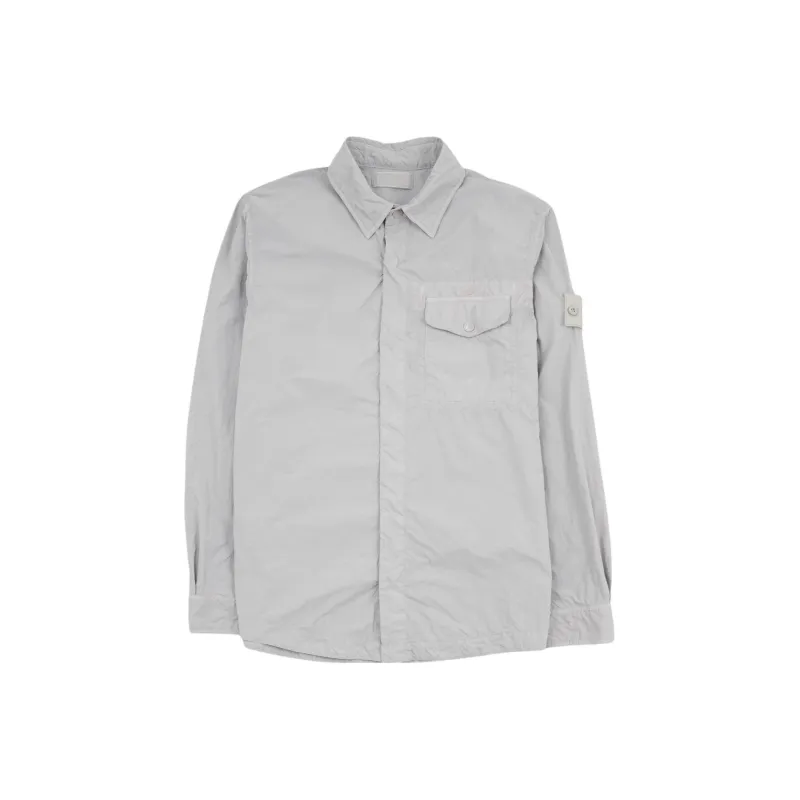 STONE ISLAND Long Sleeved Curved Hem Shirt-0