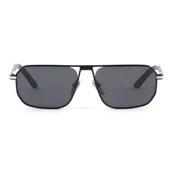 PRADA Logo plaque Rectangle frame Sunglasses