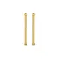 [2 Pcs]Gold Long 8mm Silver Stud Earrings
