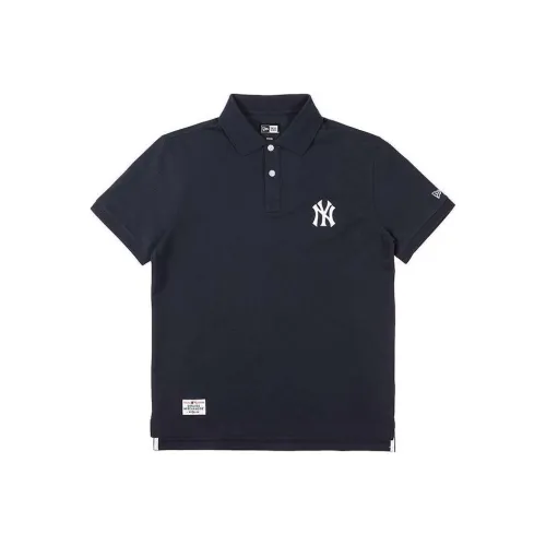New Era Polo Shirts Unisex Navy Blue
