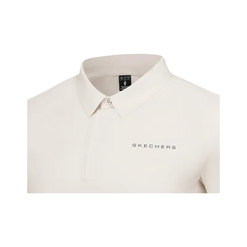 Skechers Comfort Sports Series Polo Shirt Men's White Sand-4