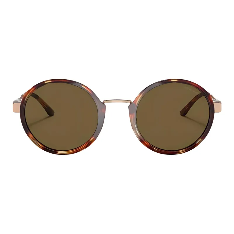GIORGIO ARMANI Metal Round Sunglasses Women's Tortoiseshell-1