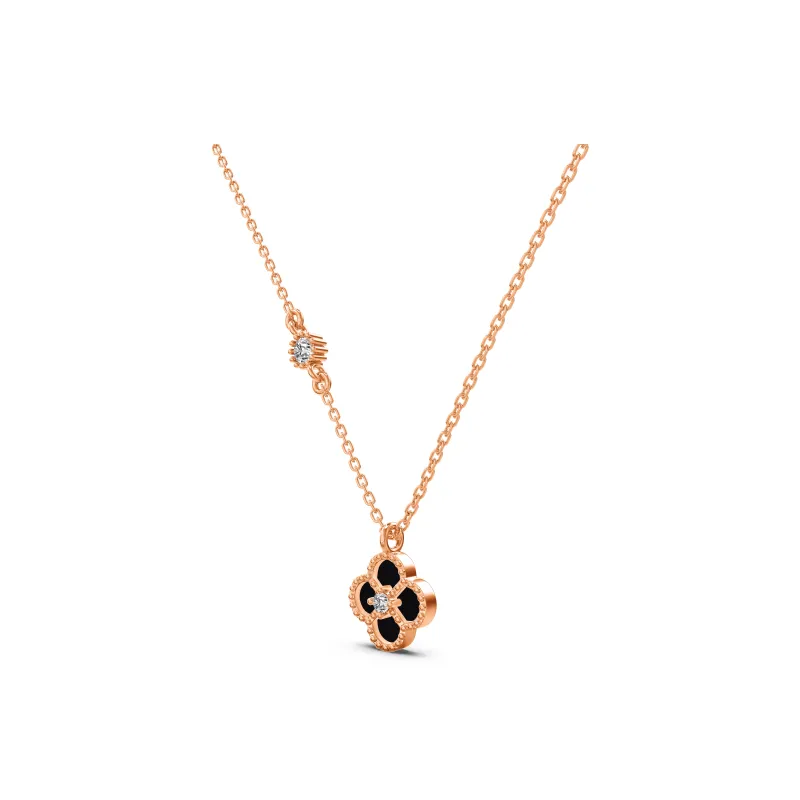 KAILEIFU S925 Silver Necklaces Women's Black/White-32