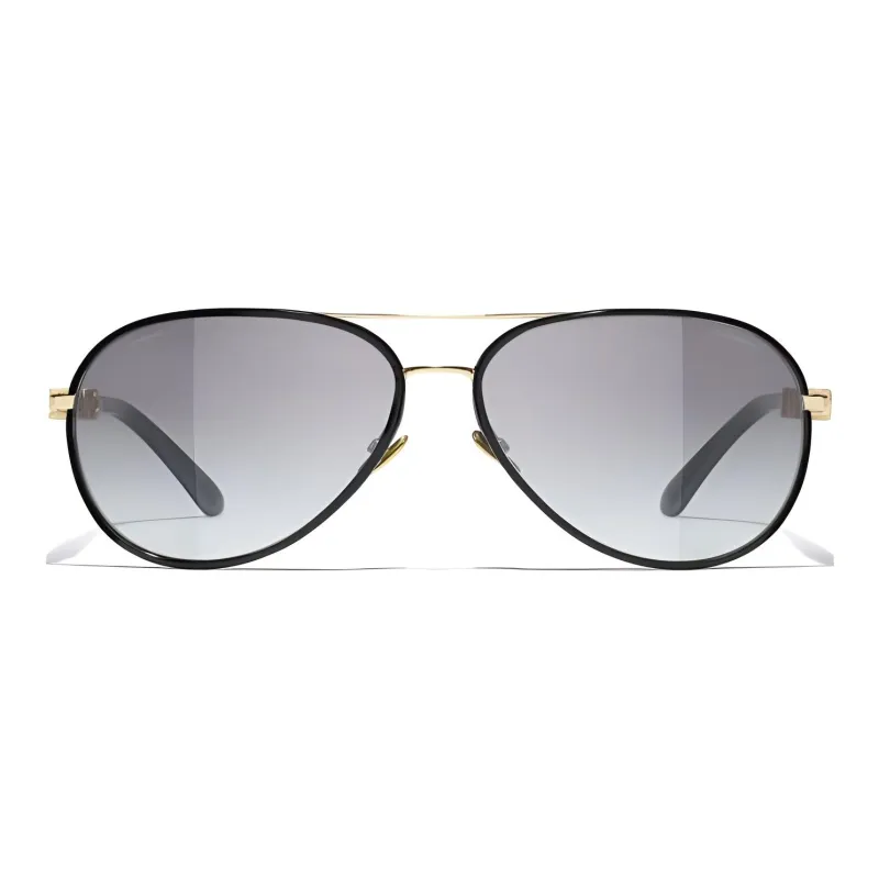 CHANEL Aviator Sunglasses Unisex Black-1