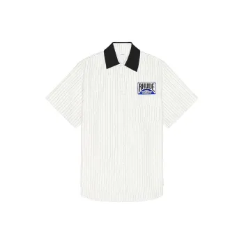 RHUDE Twill Stripe Mechanic Shirt